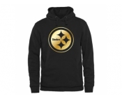 Men''s Pittsburgh Steelers Pro Line Black Gold Collection Pullover Hoodie