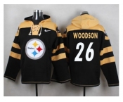 Nike Pittsburgh Steelers #26 Rod Woodson Black Player Pullover NFL Hoodie