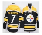 Nike Pittsburgh Steelers #7 Ben Roethlisberger Black Sawyer Hooded Sweatshirt NFL Hoodie
