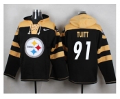 Nike Pittsburgh Steelers #91 Stephon Tuitt Black Player Pullover NFL Hoodie