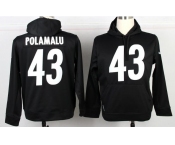 nike nfl jerseys pittsburgh steelers #43 troy polamalu black[pullover hooded sweatshirt]