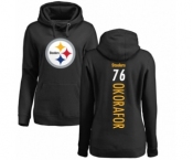 Women's Nike Pittsburgh Steelers #76 Chukwuma Okorafor Black Backer Pullover Hoodie