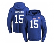 Nike New York Giants #15 Brandon Marshall Royal Blue Name & Number Pullover NFL Hoodie