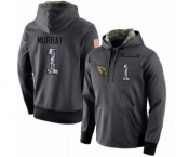 Football Men's Arizona Cardinals #1 Kyler Murray Stitched Black Anthracite Salute to Service Player Performance Hoodie