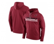 Men's Arizona Cardinals Nike Cardinal Sideline Circuit Pullover Performance Hoodie