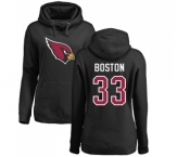 NFL Women's Nike Arizona Cardinals #33 Tre Boston Black Name & Number Logo Pullover Hoodie