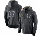 Football Men's San Francisco 49ers #17 Jalen Hurd Stitched Black Anthracite Salute to Service Player Performance Hoodie