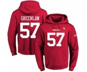 Football Men's San Francisco 49ers #57 Dre Greenlaw Red Name & Number Pullover Hoodie