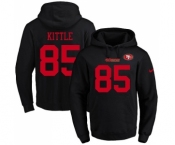 Football Men's San Francisco 49ers #85 George Kittle Black Name & Number Pullover Hoodie