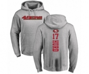 Football San Francisco 49ers #17 Jalen Hurd Ash Backer Pullover Hoodie