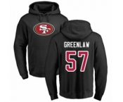 Football San Francisco 49ers #57 Dre Greenlaw Black Name & Number Logo Pullover Hoodie