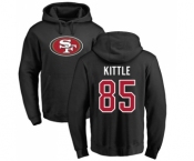 Football San Francisco 49ers #85 George Kittle Black Name & Number Logo Pullover Hoodie