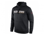 Men's San Francisco 49ers Nike Black KO Wordmark Essential Performance Hooodie