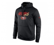 Men's San Francisco 49ers Nike Black Kick Off Staff Performance Pullover Hoodie