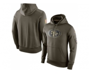 Men''s San Francisco 49ers Nike Olive Salute To Service KO Performance Hoodie