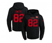 Nike San Francisco 49ers #82 Torrey Smith Black Name & Number Pullover NFL Hoodie