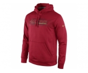 San Francisco 49ers Nike Red KO Speed Wordmark Performance Hoodie