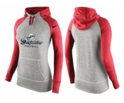 Women Nike Miami Dolphins Performance Hoodie Grey & Red