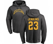 NFL Nike Los Angeles Chargers #23 Rayshawn Jenkins Ash One Color Pullover Hoodie