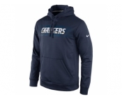 San Diego Chargers Nike Navy KO Speed Wordmark Performance Hoodie