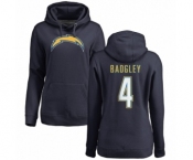 NFL Women's Nike Los Angeles Chargers #4 Michael Badgley Navy Blue Name & Number Logo Pullover Hoodie