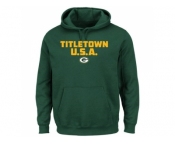 Green Bay Packers Majestic Green Hot Phrase Pullover Hoodie