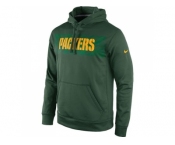 Green Bay Packers Nike Green KO Speed Wordmark Performance Hoodie