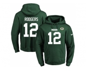 Nike Green Bay Packers #12 Aaron Rodgers Green Name & Number Pullover NFL Hoodie