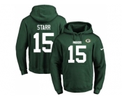 Nike Green Bay Packers #15 Bart Starr Green Name & Number Pullover NFL Hoodie