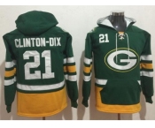 Nike Green Bay Packers #21 Ha Ha Clinton-Dix Green Gold Name & Number Pullover NFL Hoodie