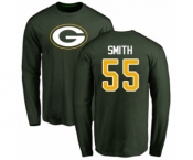 Football Green Bay Packers #55 Za'Darius Smith Green Name & Number Logo Long Sleeve T-Shirt