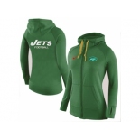 Women Nike New York Jets Full-Zip Performance Hoodie Green