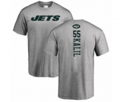 Football New York Jets #55 Ryan Kalil Ash Backer T-Shirt