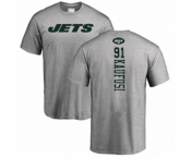 Football New York Jets #91 Bronson Kaufusi Ash Backer T-Shirt