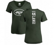 Football Women's New York Jets #44 Harvey Langi Green Backer T-Shirt