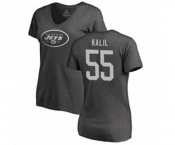 Football Women's New York Jets #55 Ryan Kalil Ash One Color T-Shirt