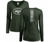Football Women's New York Jets #55 Ryan Kalil Green Backer Long Sleeve T-Shirt