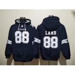 Men's Dallas Cowboys #88 CeeDee Lamb Navy Ageless Must-Have Lace-Up Pullover Hoodie