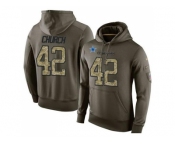 NFL Men's Nike Dallas Cowboys #42 Barry Church Stitched Green Olive Salute To Service KO Performance Hoodie