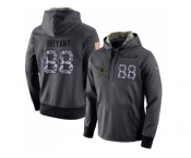 NFL Men's Nike Dallas Cowboys #88 Dez Bryant Stitched Black Anthracite Salute to Service Player Performance Hoodie