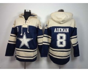 nike nfl jerseys dallas cowboys #8 aikman cream-blue[pullover hooded sweatshirt]