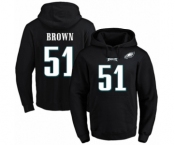 Football Men's Philadelphia Eagles #51 Zach Brown Black Name & Number Pullover Hoodie