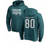Nike Philadelphia Eagles #80 Markus Wheaton Green Super Bowl LII Champions Pullover Hoodie