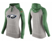 Women Nike Philadelphia Eagles Performance Hoodie Grey & Green_2