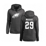 Women's Nike Philadelphia Eagles #29 Avonte Maddox Ash One Color Pullover Hoodie
