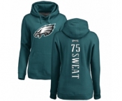 Women's Nike Philadelphia Eagles #75 Josh Sweat Green Backer Pullover Hoodie