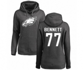 Women's Nike Philadelphia Eagles #77 Michael Bennett Ash One Color Pullover Hoodie