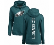 Women's Nike Philadelphia Eagles #77 Michael Bennett Green Backer Pullover Hoodie