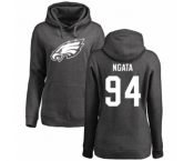 Women's Nike Philadelphia Eagles #94 Haloti Ngata Ash One Color Pullover Hoodie