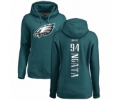 Women's Nike Philadelphia Eagles #94 Haloti Ngata Green Backer Pullover Hoodie
